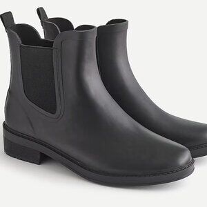 J. CREW Chelsea Matte Rain Boots AC041 Size 8 black